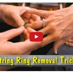 Il trucco per rimuovere un anello incastrato al dito