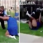 (Video) Poliziotto Americano colpisce ripetutamente una donna per cercare di arrestarla.